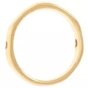 Entrepieza circular hueco 17 mm - Dorado con oro fino x1