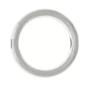 Entrepieza circular hueco 12 mm - Chapa de plata fina envejecida x1