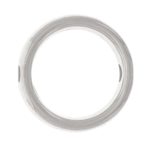 Entrepieza circular hueco 12 mm - Chapa de plata fina envejecida x1