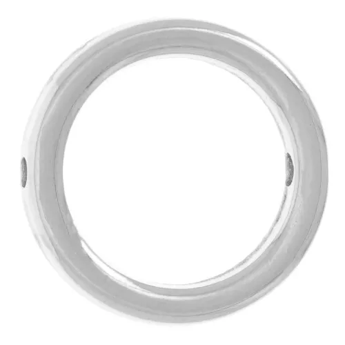 Entrepieza circular hueco 13 mm - Chapa de plata fina envejecida x1