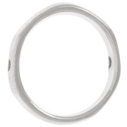 Entrepieza circular hueco 17 mm - Chapa de plata fina envejecida x1