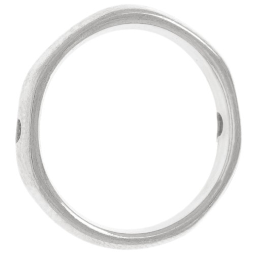 Entrepieza circular hueco 17 mm - Chapa de plata fina envejecida x1