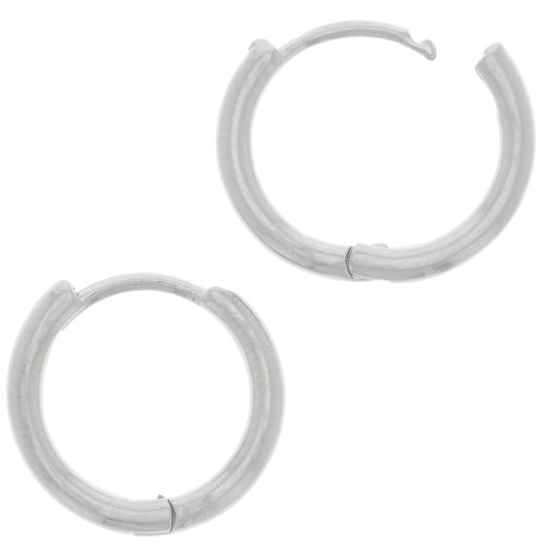 Pendientes redondas de 16 mm para decorar - Chapa de plata esterlina envejecida x2