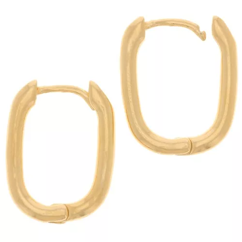 Ganchos ovaladas de 18x14 mm para decorar - Dorado con oro fino x2