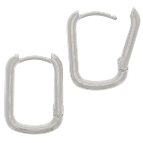 Ganchos ovaladas de 16x12 mm para decorar - Chapa de plata fina envejecida x2