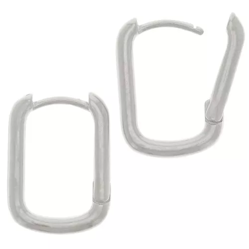 Ganchos ovaladas de 16x12 mm para decorar - Chapa de plata fina envejecida x2