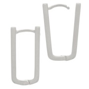 Ganchos rectangulares 21x11 mm para decorar - Chapa de plata fina envejecida x2|raw }}