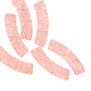Perlas acrilicas transparentes 32x8 mm efecto craquelado - Salmon x6|raw }}