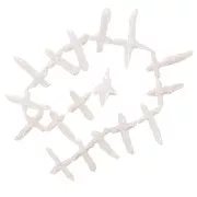 Perla cruzada irregular - Keshi perla de agua dulce 30 - 40 mm - Blanca x1