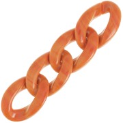 Eslabón acrílico trenzado oval 29,5x20 mm - Terracota jaspeado x1|raw }}