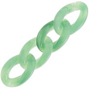 Eslabón acrílico trenzado ovalado 29,5x20 mm - Mármol verde x1|raw }}