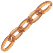 Eslabón acrílico transparente ovalado 35x19 mm - Cognac x1|raw }}