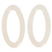 Eslabón acrílico transparente ovalado 35x19 mm - Crudo x1