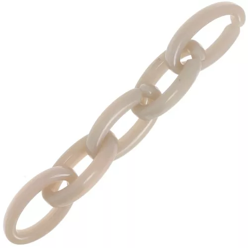 Eslabón acrílico oval 35x19 mm - Topo jaspeado x1