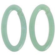 Eslabón acrílico oval 35x19 mm - Mármol verde agua x1