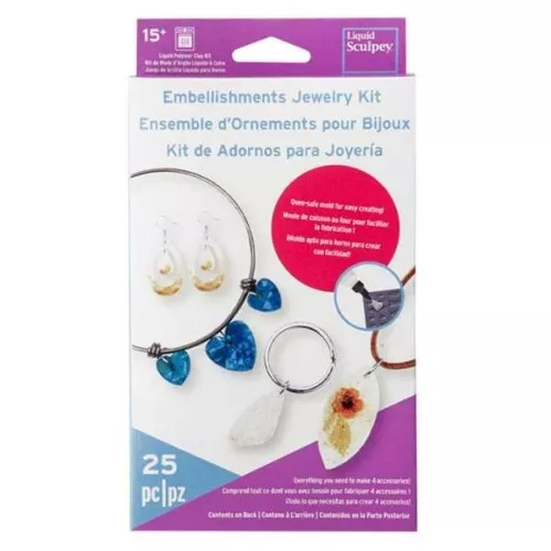 Kit para realizar 4 accesorios - Set de adornos de bisutería - Sculpey x1