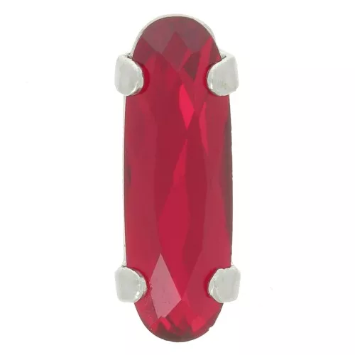 Juego de Cristales Aurora A4161 Oval Clásico Largo 15x5 mm - Rodiado - Rubí x1