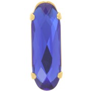 Juego de Cristales Aurora A4161 Oval Clásico Largo 21x7 mm - Oro - Azul Capri x1|raw }}