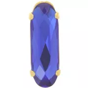 Juego de Cristales Aurora A4161 Oval Clásico Largo 21x7 mm - Oro - Azul Capri x1