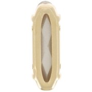 Aurora Cristal Set A4161 Largo Clásico Oval 21x7 mm - Oro - Esmeralda x1