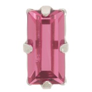 Conjunto cristal Aurora A4500 Baguette 10x5 mm - Rodio - Rosa x1