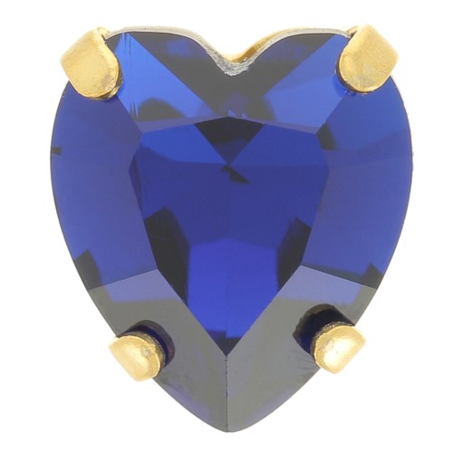 Conjunto cristal Aurora Corazón A4831 Corazón Antiguo 11x10 mm - Oro - Azul Capri x1