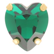Conjunto cristal Aurora Corazón A4831 Corazón Antiguo 11x10 mm - Oro - Esmeralda x1|raw }}