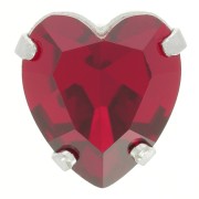 Cristal engastado Aurora Heart A4831 Antique Heart 11x10 mm - Rodio - Rubí x1|raw }}