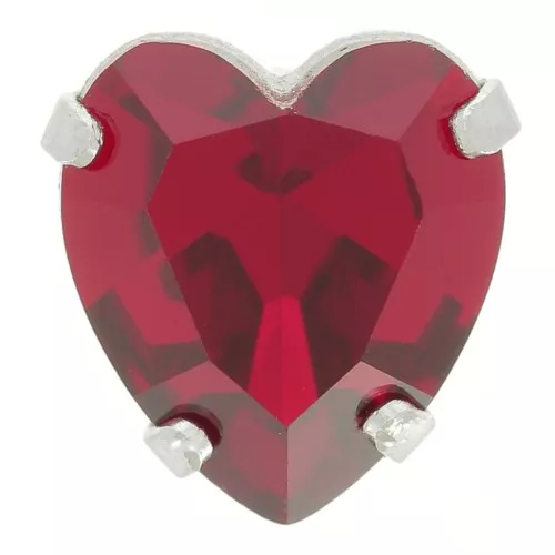 Cristal engastado Aurora Heart A4831 Antique Heart 11x10 mm - Rodio - Rubí x1
