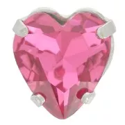 Cristal engastado Aurora Heart A4831 Antique Heart 11x10 mm - Rodio - Rosa x1