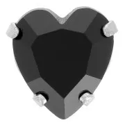 Cristal engastado Aurora Heart A4831 Antique Heart 11x10 mm - Rodio - Azabache x1