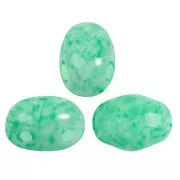 Cuentas de vidrio Samos® by Puca® 7x5 mm - Verde Lechoso Turquesa x10g