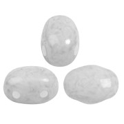 Cuentas de vidrio Samos® de Puca® 7x5 mm - Gris Lechoso x10g