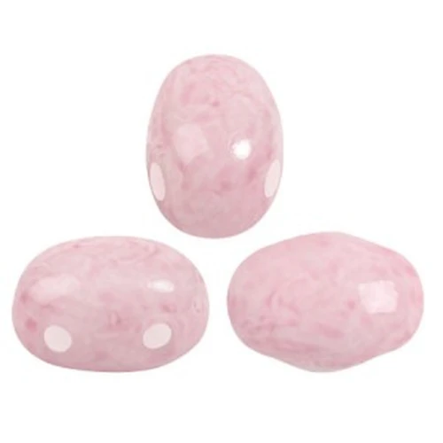 Cuentas de vidrio Samos® by Puca® 7x5 mm - Rosa claro lechoso x10g