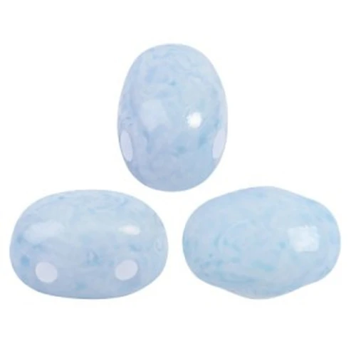 Cuentas de vidrio Samos® de Puca® 7x5 mm - Zafiro claro lechoso x10g