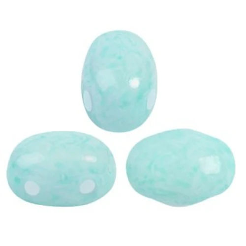 Cuentas de vidrio Samos® by Puca® 7x5 mm - Turquesa lechoso x10g