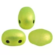 Cuentas de vidrio Samos® by Puca® 7x5 mm - Metalust Verde Eléctrico Mate x10g