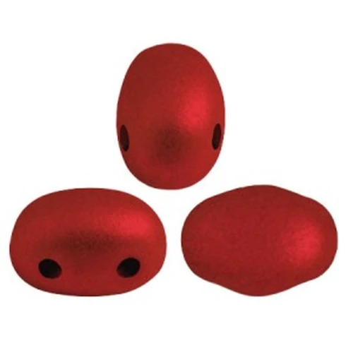 Cuentas de vidrio Samos® by Puca® 7x5 mm - Metalust Lipstick Rojo Mate x10g