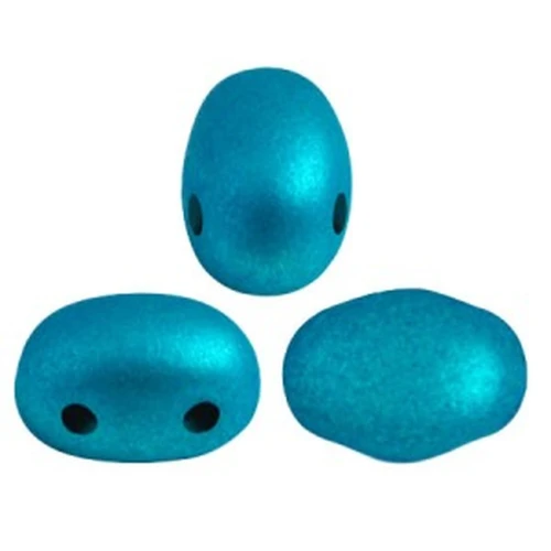 Cuentas de vidrio Samos® by Puca® 7x5 mm - Metalust Turquesa Mate x10g