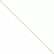 Cadena de eslabones Forçat alternado Fancy (1x1) 1,3 mm Gold Filled x50cm