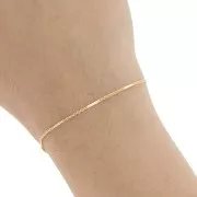 Cadena de eslabones Forçat alternado Fancy (1x1) 1,3 mm Gold Filled x50cm