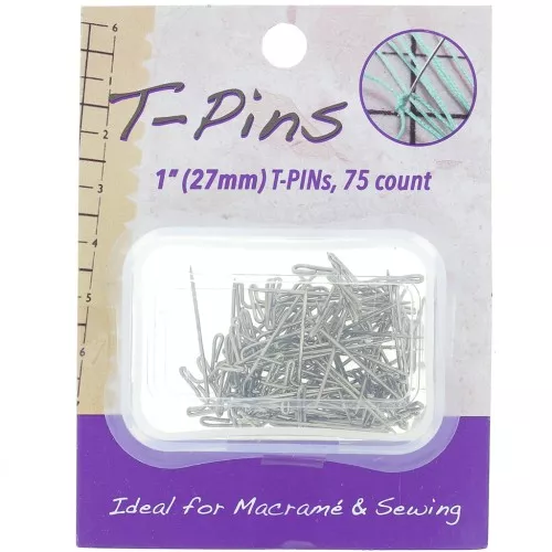 Caja de clavijas en T para micromacramé 27 mm x75