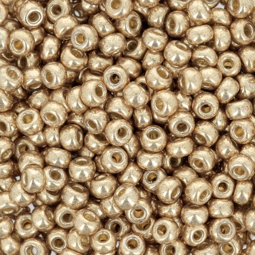 Cuentas Rocalla Miyuki Duracoat 8/0 4204 - Champagne galvanizado x 100 g