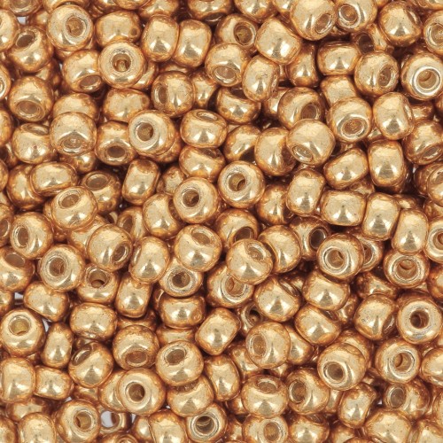 Cuentas Rocalla Miyuki Duracoat 8/0 4203 - Amarillo dorado galvanizado x 100 g