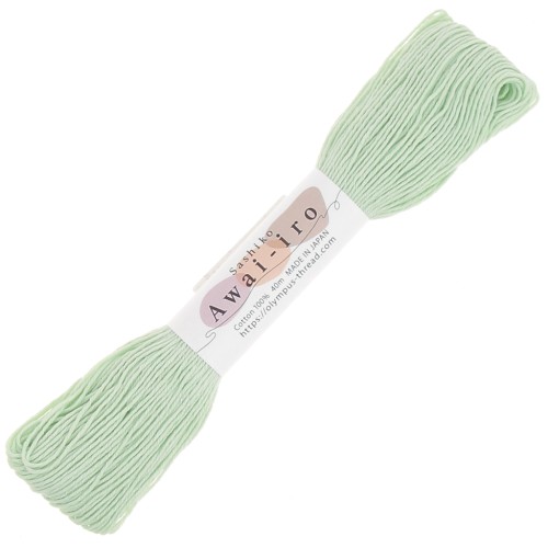 Hilo de bordar para la técnica japonesa Sashiko - Olympus - Pastel mint x40m