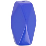 Cuenta tubular hexagonal de resina opaca 25x15 mm - Azul real x1|raw }}