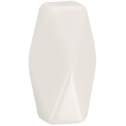 Cuenta tubular hexagonal de resina opaca 25x15 mm - Marfil x1