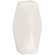 Cuenta tubular hexagonal de resina opaca 25x15 mm - Marfil x1