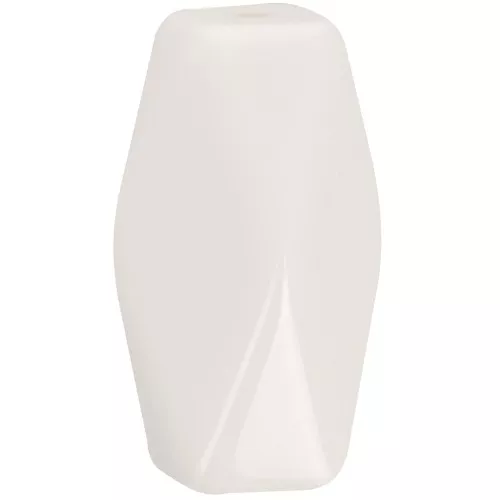 Cuenta tubular hexagonal de resina opaca 25x15 mm - Marfil x1
