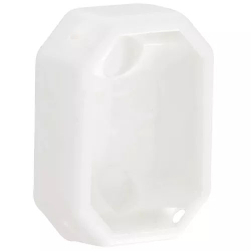 Engaste octogonal de plástico para cabujón 4627 18x13 mm - Blanco x1